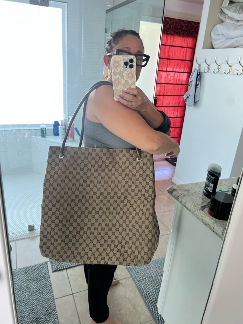 Gucci Beige Brown Monogram GG Canvas Tote - Picture 15 of 15